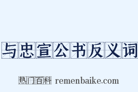 与忠宣公书反义词是什么意思的图片